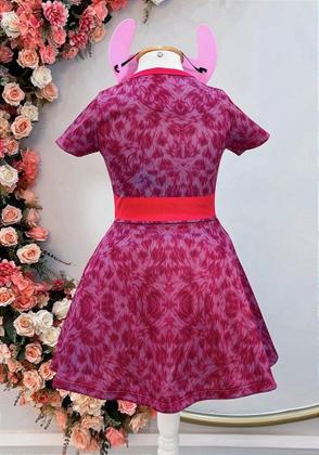 Imagem de Fantasia Infantil Temática Angel Stitch Lilo com Máscara Rosa