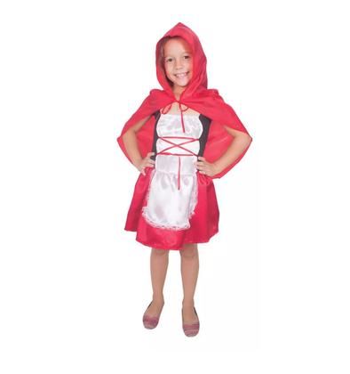 Imagem de Fantasia Infantil Vestido Chapeuzinho Vermelho - 2 A 8 Anos