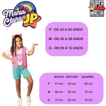 Fantasia Infantil Youtuber Maria Clara com Tiara Super Magia Imagem de Fantasia Infantil Youtuber Maria Clara com Tiara Super Magia