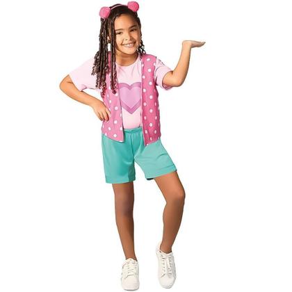 Fantasia Infantil Youtuber Maria Clara com Tiara Super Magia Imagem de Fantasia Infantil Youtuber Maria Clara com Tiara Super Magia