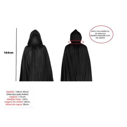 Imagem de Fantasia Jogos Mortais Jig Saw Halloween Carnaval (Máscara, Capa, Luva e Gravata)