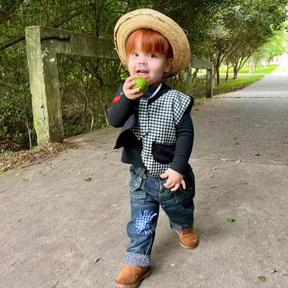 Imagem de Fantasia Junina Colete Menino São João Preto Infantil e Bebê