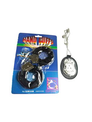 Imagem de Fantasia Kit Policial Feminino Algema pelúcia e Distintivo