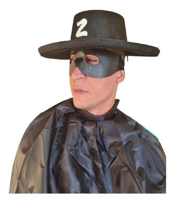 Imagem de Fantasia Kit Zorro Chapéu, Capa E Máscara Carnaval Festa