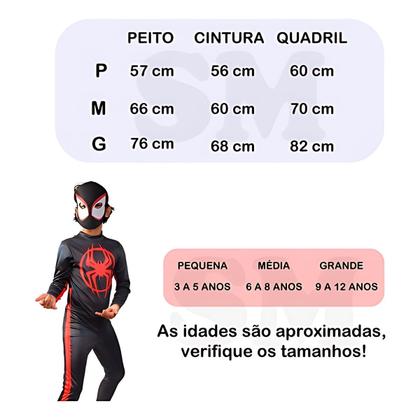 Imagem de Fantasia Macacão Homem Aranha Miles Morales Infantil Tam P
