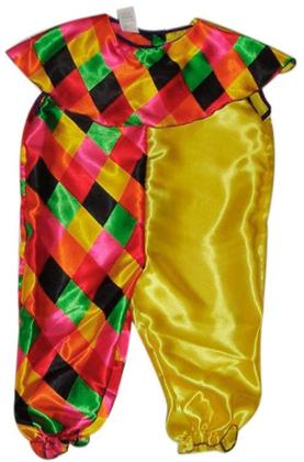 Imagem de Fantasia Macacão Palhaço Pierrot Infantil Palhacinho Regata Masculino Carnaval Halloween Zumbi Terror