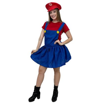 Imagem de Fantasia Mario Bros Feminina Adulta Cosplay