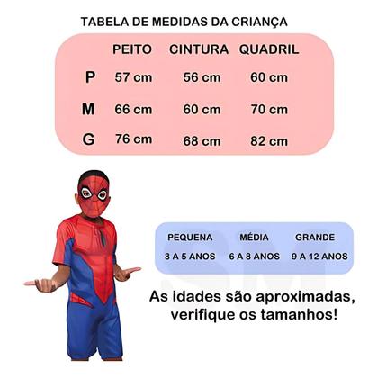 Imagem de Fantasia Marvel Carnaval Meninos Homem Aranha Spider Tam G