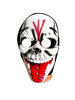 Imagem de Fantasia Máscara Caveira com piercing e capuz de látex Punk