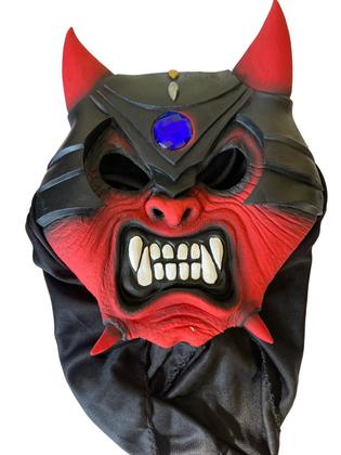 Imagem de Fantasia Máscara Elmo Diabo de látex Assustadora Terror