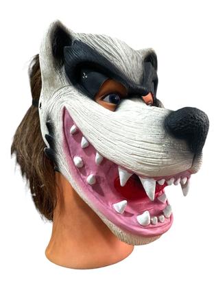 Imagem de Fantasia Máscara Lobo Mau Gigante dentes e língua de fora