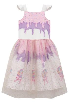 Imagem de Fantasia Menina Vestido Infantil Princesa De Açucar Alcinha Delicado C/ Saia Kukiê Festa Carnaval