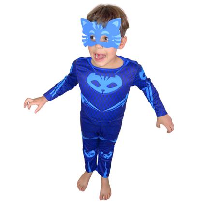 Imagem de Fantasia Menino Gato Pj Masks C/ Enchimento E Máscara E.v.a