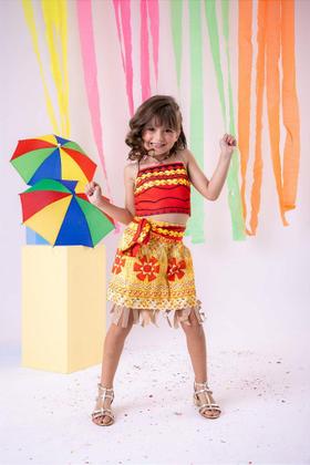 Imagem de Fantasia Moana Menina Festa Infantil - Acessórios Vendidos Separadamente