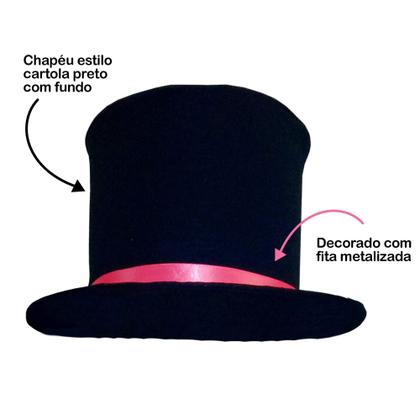 Imagem de Fantasia Mundo Bita Infantil Completa Menino Com Cartola e Suspensório