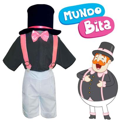 Imagem de Fantasia Mundo Bita Infantil Completa Menino Com Cartola e Suspensório