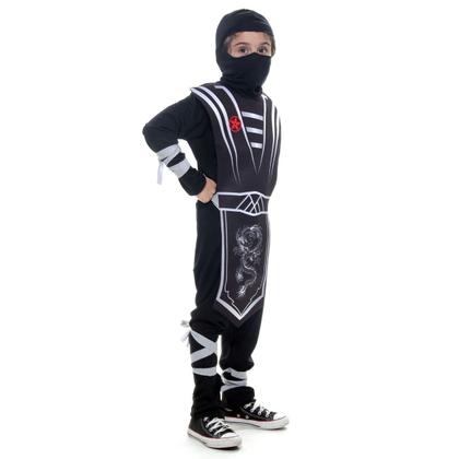 Imagem de Fantasia Ninja Silver Infantil com Capuz