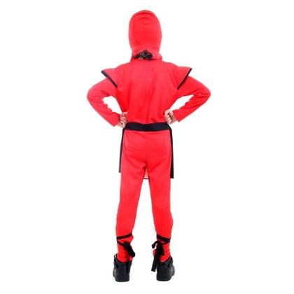 Imagem de Fantasia Ninja Vermelho Infantil com Capuz