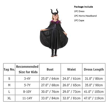 Imagem de Fantasia OBEEII Kids Girls Halloween Witch Devil Black 5-7 anos