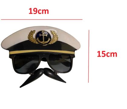 Imagem de Fantasia Óculos Marinheiro c/ Bigode Plástico Carnaval