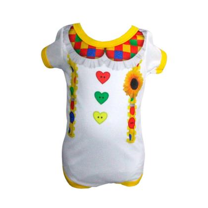 Imagem de Fantasia Palhaça Bebe Menina Body e Saia Colorida de Carnaval 3 a 12 meses