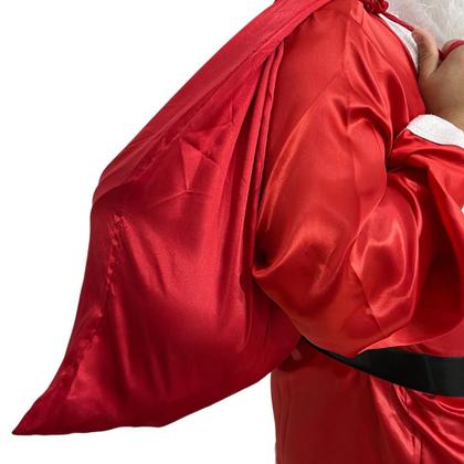 Imagem de Fantasia Papai Noel Adulto Cetim Luxo Completo