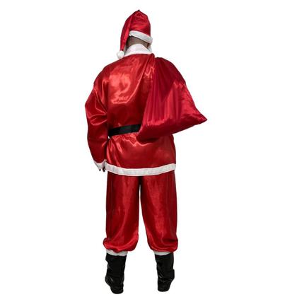 Imagem de Fantasia Papai Noel Adulto Cetim Luxo Completo