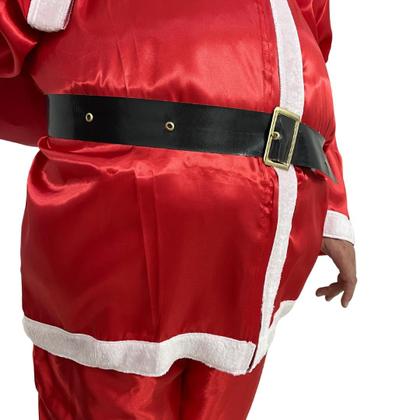 Imagem de Fantasia Papai Noel Adulto Cetim Luxo Completo