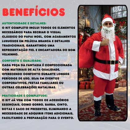 Imagem de Fantasia Papai Noel Adulto Traje Completo