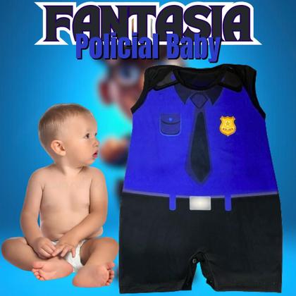 Imagem de  Fantasia para Bebe Policial Carnaval Mesversario Body Baby Feita Em Poliéster Fantasias Super