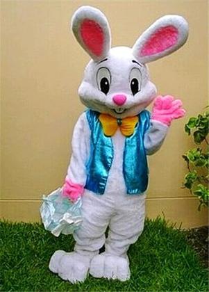 Imagem de Fantasia para o mascote adulto de Halloween do Coelhinho da Páscoa de pelúcia BeOne