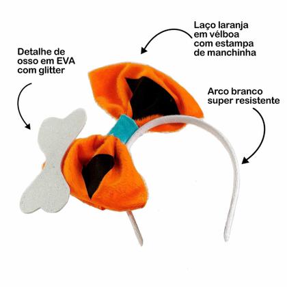 Imagem de Fantasia Pedrita Flintstone Menina da Caverna Vestido Bebê Com Tiara