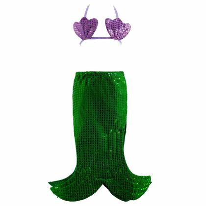 Imagem de Fantasia Pequena Sereia Com Biquíni Infantil Ariel