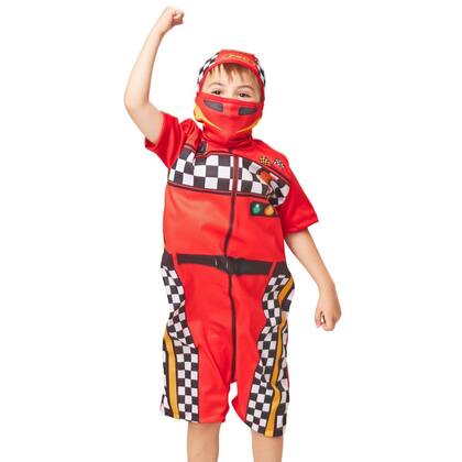 Imagem de Fantasia Piloto Carros Fórmula 1 infantil com Balaclava