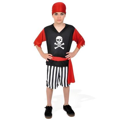 Imagem de Fantasia Pirata Jack Infantil Conjunto Completo para Festas