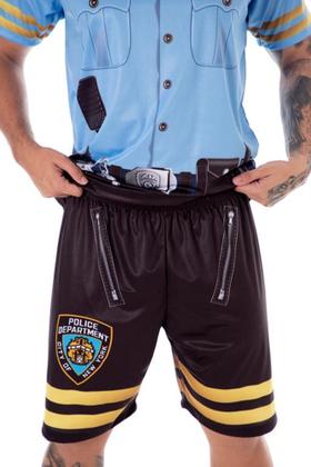 Imagem de Fantasia Policial Camiseta Masculino Carnaval Adulto