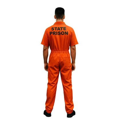 Imagem de Fantasia Presidiário Laranja Americano Ladrão Adulto Cosplay