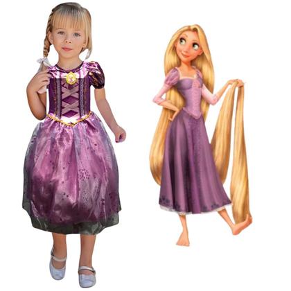 Imagem de Fantasia Princesa Rapunzel Clássica Infantil Para Meninas