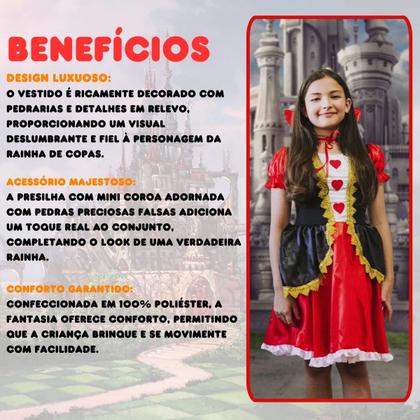 Imagem de Fantasia Rainha de Copas Infantil