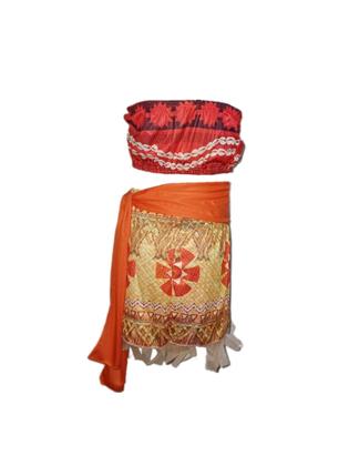 Imagem de Fantasia Roupa Infantil Moana sem alça Com Colar