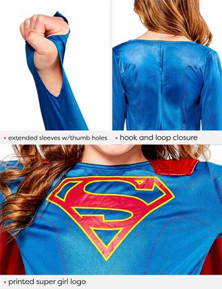 Imagem de Fantasia Rubie's Supergirl, programa de TV infantil, tamanho grande