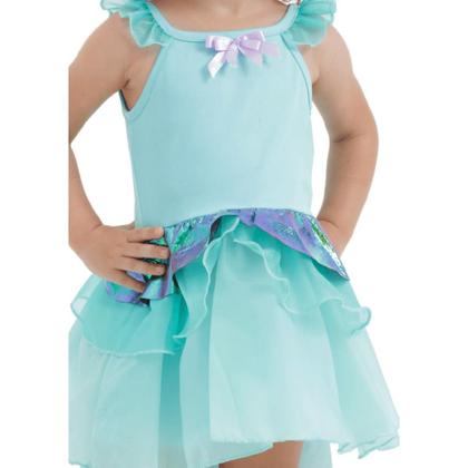 Imagem de Fantasia Sereia Bebê com Cauda Escamada e Laço