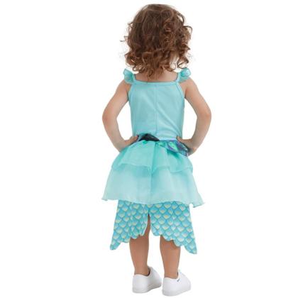 Imagem de Fantasia Sereia Bebê com Cauda Escamada e Laço