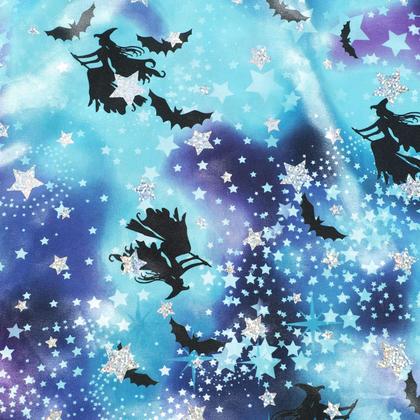 Fantasia Sincere Party Deluxe Blue Witch com chapéu para menina de