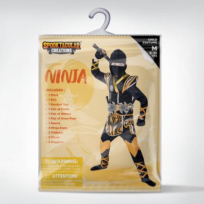 Imagem de Fantasia Spooktacular Creations Golden Ninja Kids Boy de 5 a 7 anos