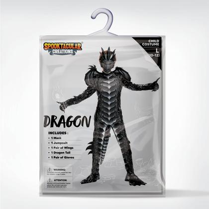 Imagem de Fantasia Spooktacular Creations Halloween Black Dragon Kids