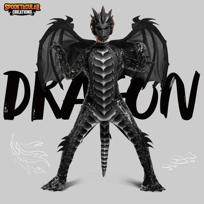 Imagem de Fantasia Spooktacular Creations Halloween Black Dragon Kids
