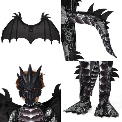 Imagem de Fantasia Spooktacular Creations Halloween Black Dragon Kids