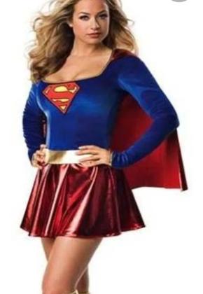 Imagem de Fantasia Super Girl Adulto Especial De Carnaval