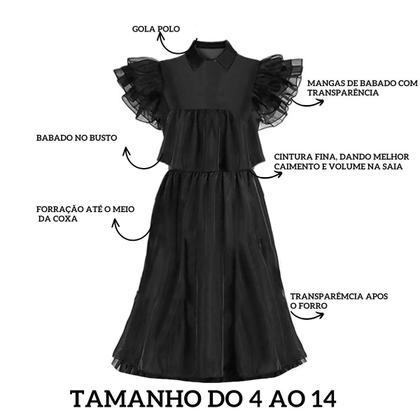 Imagem de Fantasia Vandinha Halloween Feminina Infantil Criança Menina